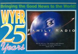 WYFR QSL Тайвань Family Radio Worldwide 1997 год