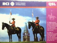 QSL RCI Канада Radio Canada International Октябрь 1998 года