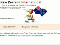 e-QSL Radio New Zealand International Новая Зеландия RNZI Март 2015 года