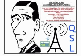 e-QSL Marconi Radio International Италия Июнь 2016 года