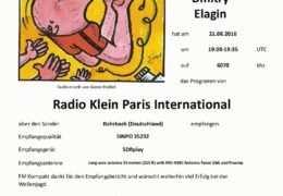 e-QSL Radio Klein Paris International Германия Август 2016 года