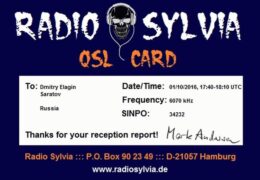 e-QSL Radio Sylvia Германия Октябрь 2016 года