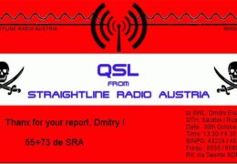 e-QSL Straightline Radio Austria Австрия Октябрь 2016 года