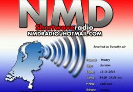 e-QSL NMD Radio Нидерланды Ноябрь 2016 года
