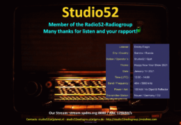 e-QSL Studio 52 / Radio 60 Январь 2021 года